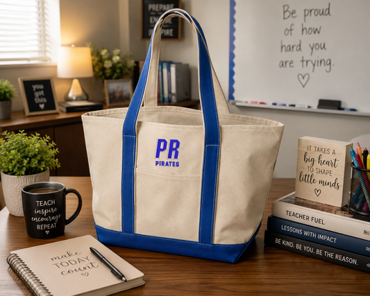 Pearl River Large Cotton Canvas Classic Teacher Tote